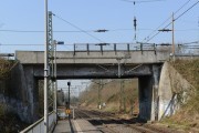 Die Eisenbahnbrücke Sachsenring.